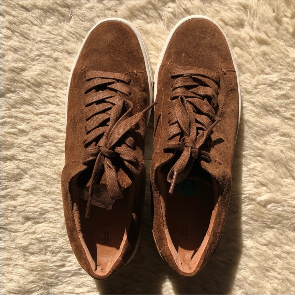 New Frye Ivy Low Lace Suede Sneakers NWOT - Picture 8 of 11